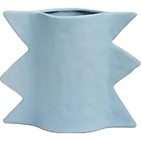 A blue vase